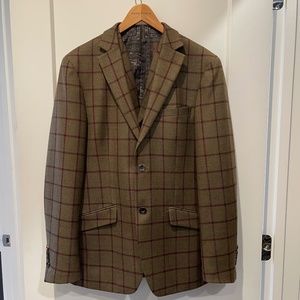TALLIA Windowpane Blazer Sports Coat 38R and Waist Coat 36S